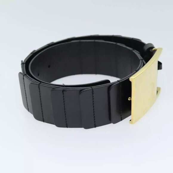 GUCCI Belt Leather 26.8""""""""-28.7"""""""" Black Auth bs - Picture 3 of 12